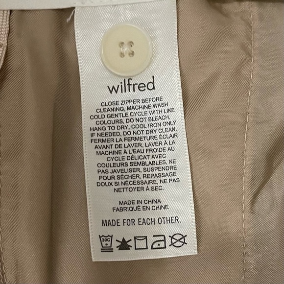 ARITZIA NWT Wilfred Labyrinth Trouser Short Size 00 in Flax Beige - Picture 6 of 8